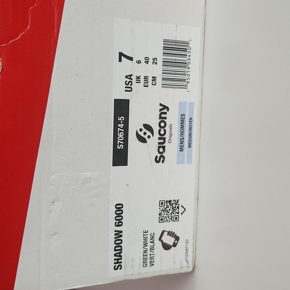 NEW Men's Saucony Shadow 6000 Sneaker, size 7 - Picture 13 of 14